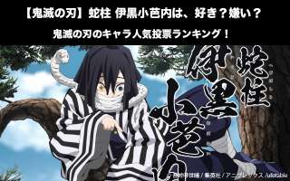【鬼滅の刃】蛇柱 伊黒小芭内は、好き？嫌い？｜鬼滅の刃のキャラ人気投票ランキング！
