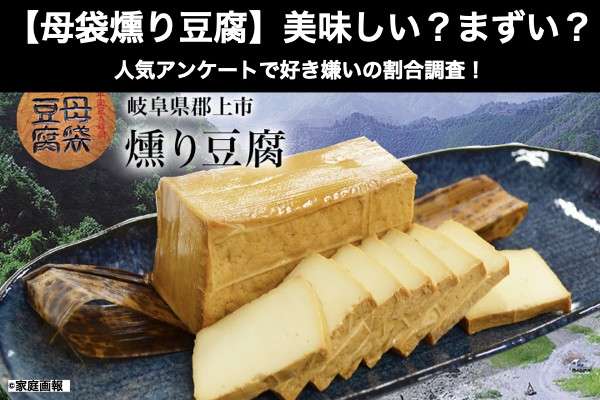 【母袋燻り豆腐】美味しい?まずい?どっち?岐阜名物を人気アンケートで好き嫌いの割合調査!