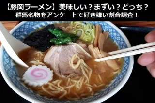 【藤岡ラーメン】美味しい？まずい？どっち？群馬名物をアンケートで好き嫌い割合調査！