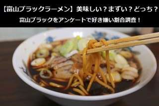 【富山ブラックラーメン】美味しい？まずい？どっち？富山ブラックをアンケートで好き嫌い割合調査！