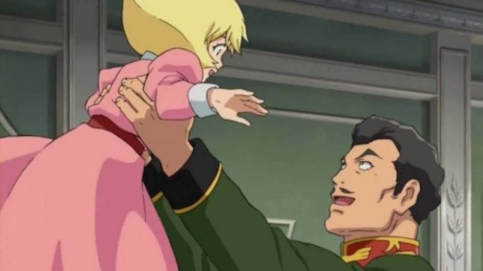 アルテイシアを抱っこするランバラル