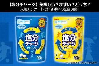 【塩分チャージ】美味しい？まずい？どっち？人気アンケートで好き嫌いの割合調査！