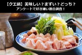 【クエ鍋】美味しい？まずい？どっち？アンケートで好き嫌い割合調査！
