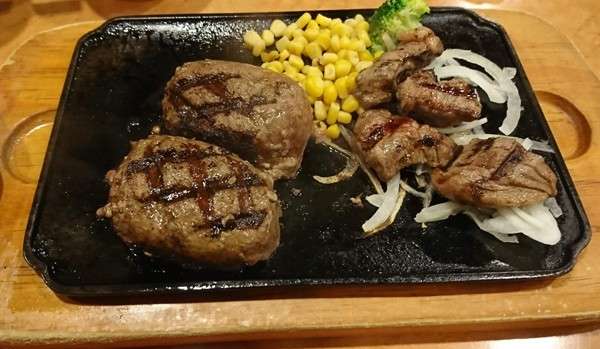 大俵ハンバーグ＆切り落としステーキ