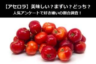 【アセロラ】美味しい？まずい？どっち？人気アンケートで好き嫌いの割合調査！