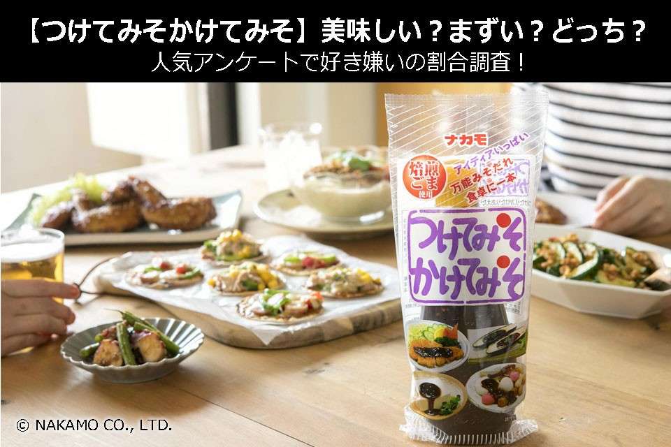 【つけてみそかけてみそ】美味しい?まずい?どっち?人気アンケートで好き嫌いの割合調査!