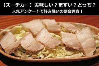 【スーチカー】美味しい？まずい？どっち？人気アンケートで好き嫌いの割合調査！