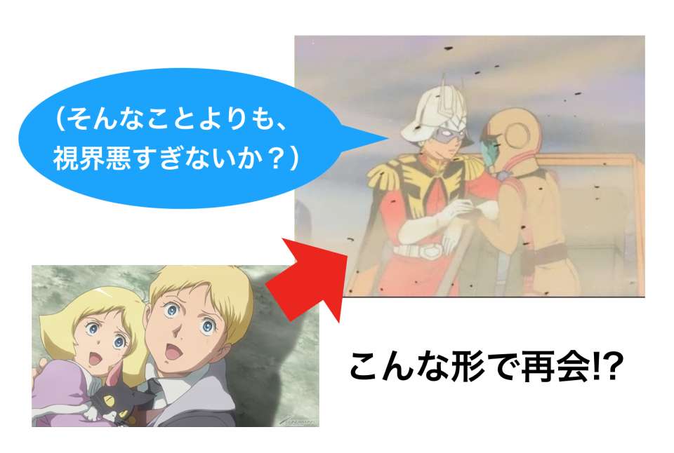 再会、シャアとセイラ