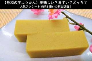 【舟和の芋ようかん】美味しい？まずい？どっち？人気アンケートで好き嫌いの割合調査！