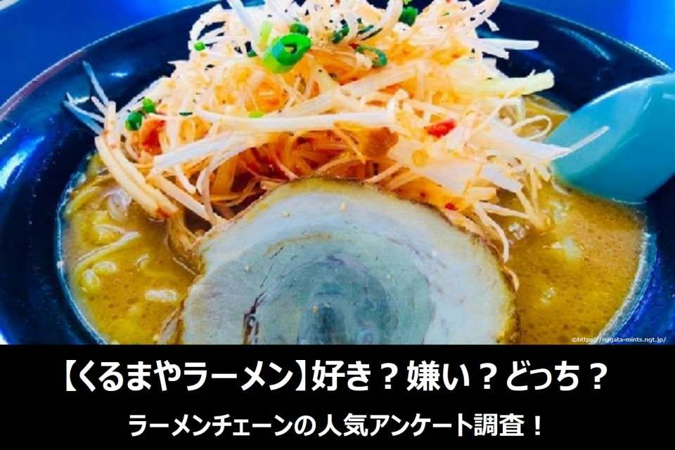 【くるまやラーメン】好き?嫌い?どっち?ラーメンチェーンの人気アンケート調査!
