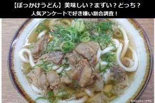 【ぼっかけうどん】美味しい？まずい？どっち？人気アンケートで好き嫌い割合調査！