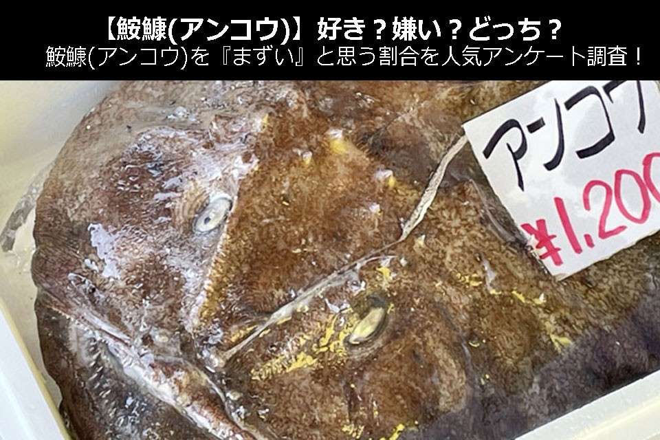 【鮟鱇(アンコウ)】好き?嫌い?どっち?アンコウを『まずい』と思う割合を人気アンケート調査!