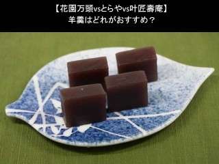 【花園万頭vsとらやvs叶匠壽庵】羊羹はどれがおすすめ？人気アンケートで比較調査！