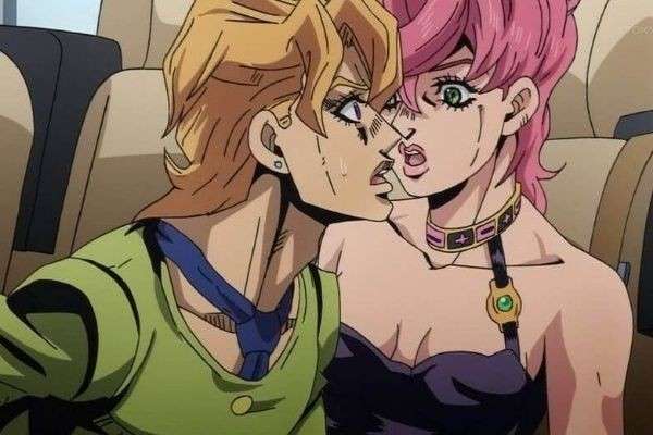  トリッシュの胸に飛び込むフーゴ&ミスタ渾身の命乞いシーン