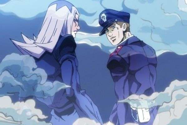  アバッキオが死後に同僚だった警察官と再会するシーン
