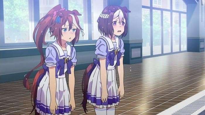 プールに案内するトウカイテイオー