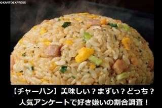 【チャーハン】美味しい？まずい？どっち？人気アンケートで好き嫌いの割合調査！