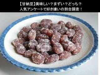 【甘納豆】美味しい？まずい？どっち？人気アンケートで好き嫌いの割合調査！