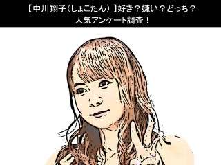 【中川翔子（しょこたん）】好き？嫌い？どっち？人気アンケート調査！
