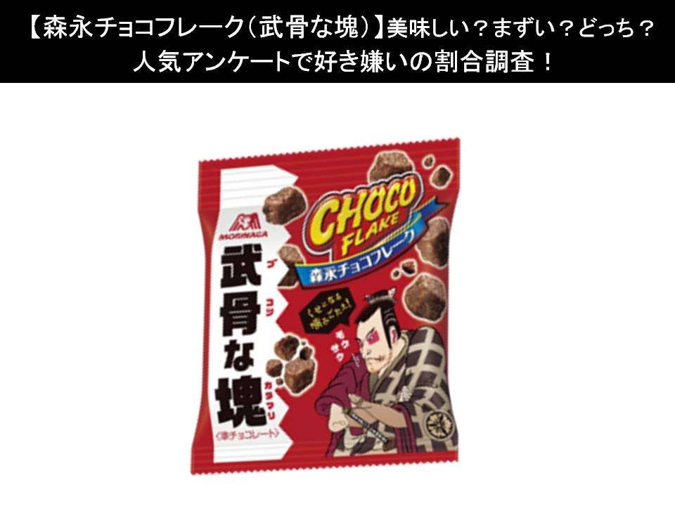 【森永チョコフレーク(武骨な塊)】美味しい?まずい?どっち?人気アンケートで好き嫌いの割合調査!