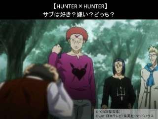 【HUNTER×HUNTER】サブは好き？嫌い？どっち？人気アンケート調査！