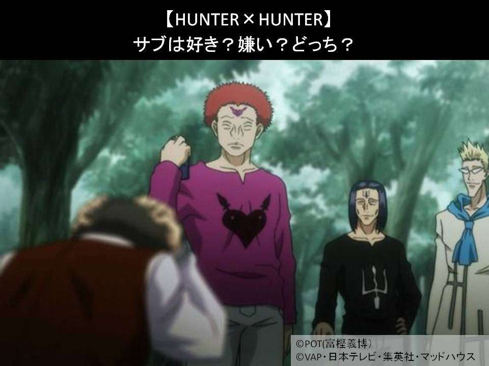 【HUNTER×HUNTER】サブは好き？嫌い？どっち？人気アンケート調査！