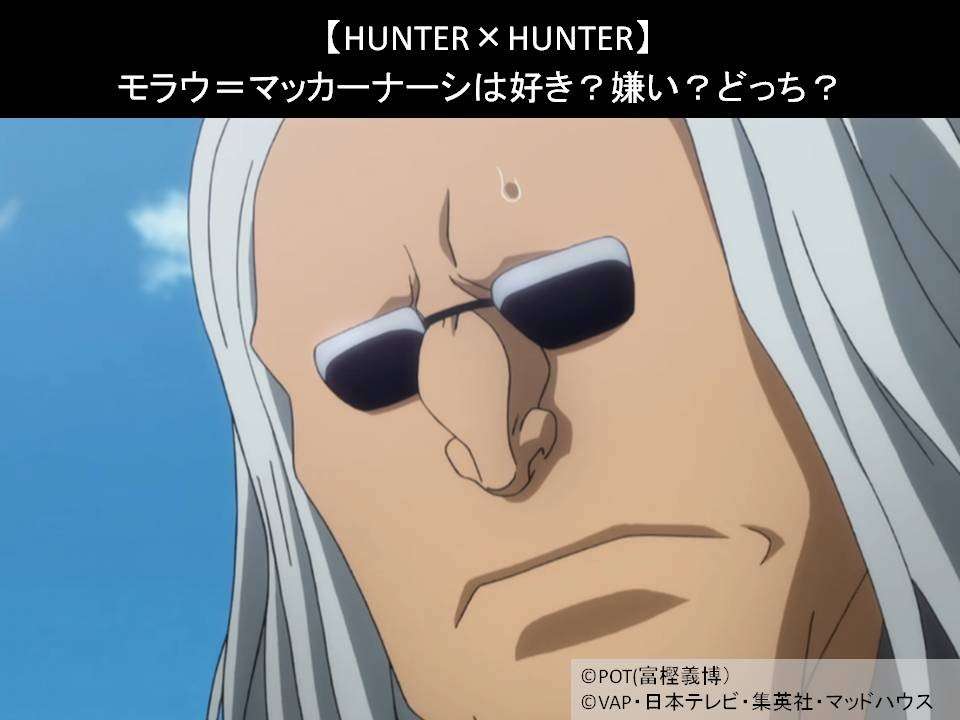 【HUNTER×HUNTER】モラウ＝マッカーナーシは好き？嫌い？どっち？人気アンケート調査！