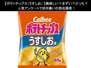 【ポテトチップス（うすしお）】美味しい？まずい？どっち？人気アンケートで好き嫌いの割合調査！