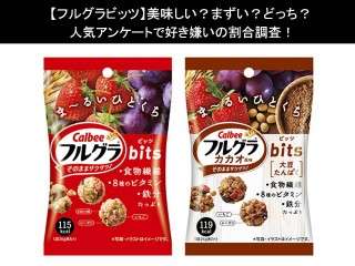 【フルグラビッツ】美味しい？まずい？どっち？人気アンケートで好き嫌いの割合調査！