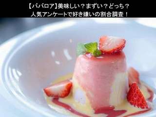 【ババロア】美味しい？まずい？どっち？人気アンケートで好き嫌いの割合調査！