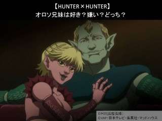 【HUNTER×HUNTER】オロソ兄妹は好き？嫌い？どっち？人気アンケート調査！