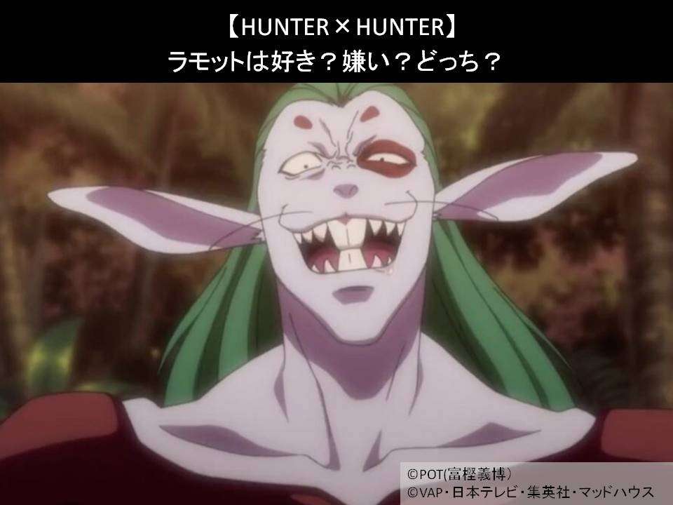 【HUNTER×HUNTER】ラモットは好き?嫌い?どっち?人気アンケート調査!