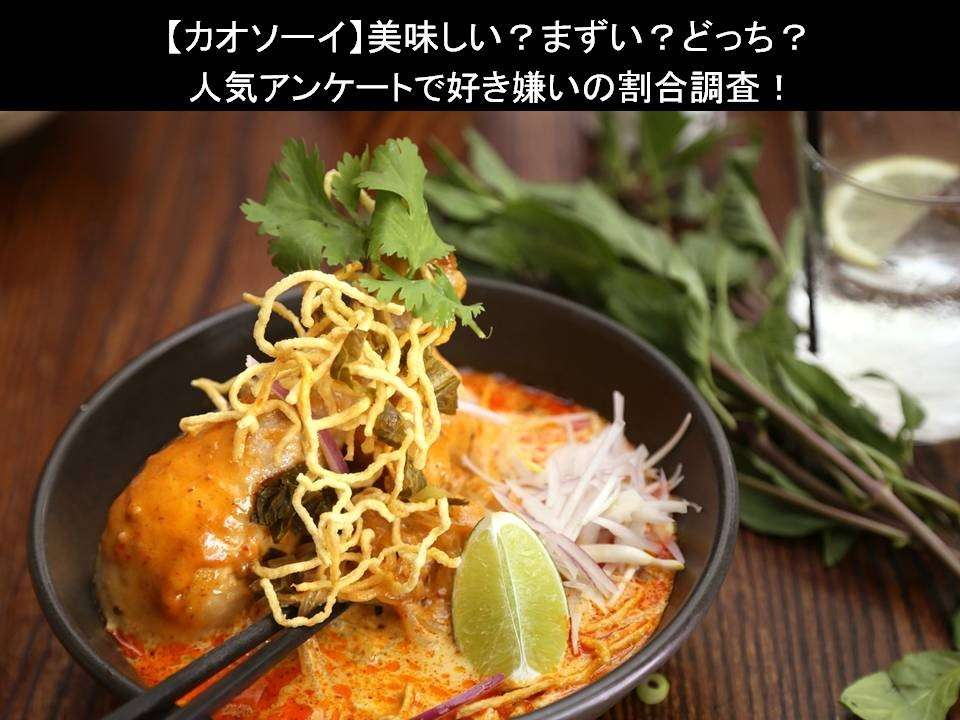【カオソーイ】美味しい?まずい?どっち?人気アンケートで好き嫌いの割合調査!