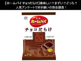 【ホームパイ チョコだらけ】美味しい？まずい？どっち？人気アンケートで好き嫌いの割合調査！
