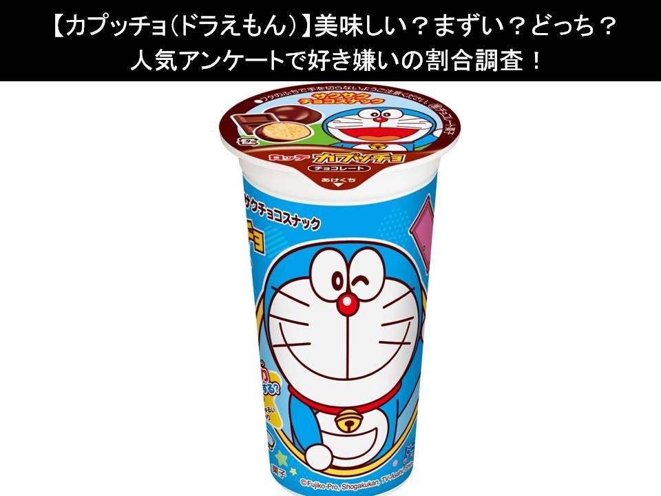 【カプッチョ(ドラえもん)】美味しい?まずい?どっち?人気アンケートで好き嫌いの割合調査!