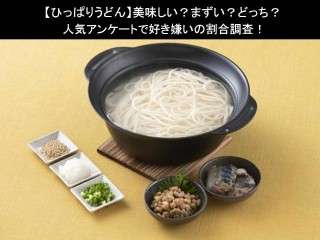 【ひっぱりうどん】美味しい？まずい？どっち？人気アンケートで好き嫌いの割合調査！