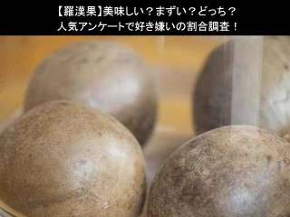 【羅漢果】美味しい？まずい？どっち？人気アンケートで好き嫌いの割合調査！