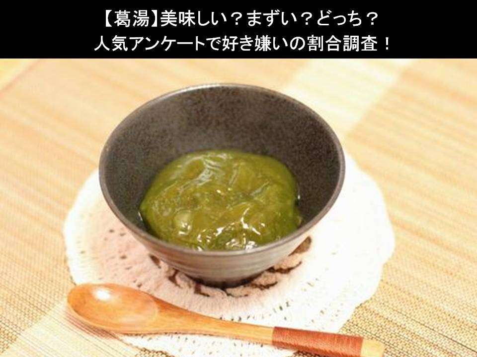 【葛湯】美味しい?まずい?どっち?人気アンケートで好き嫌いの割合調査!