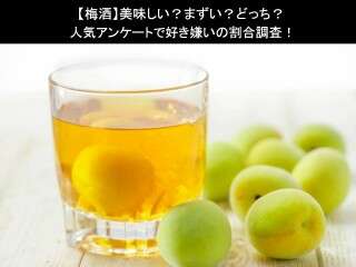 【梅酒】美味しい？まずい？どっち？人気アンケートで好き嫌いの割合調査！