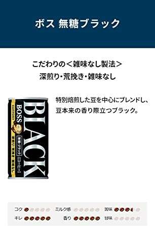  【ボス（無糖ブラック）】の特徴・魅力