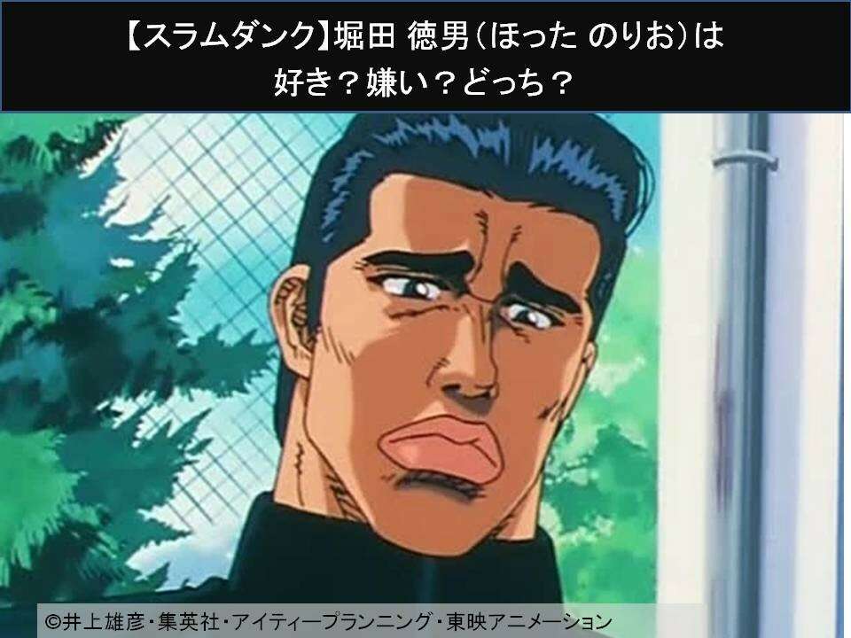 【スラムダンク】堀田 徳男(ほった のりお)は好き?嫌い?どっち?人気アンケート調査!
