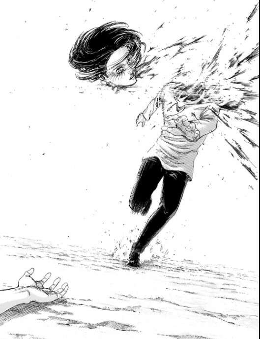 吹き飛ぶエレンの頭