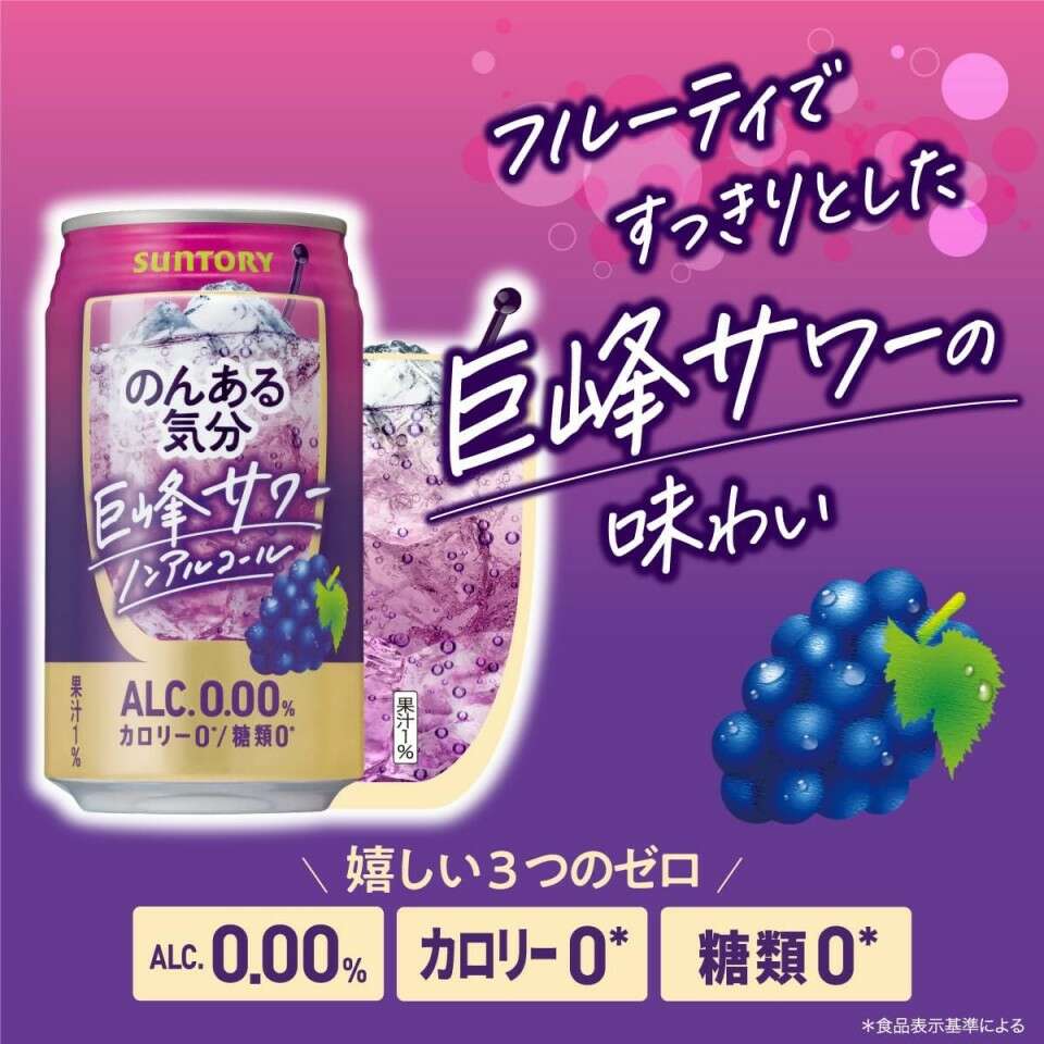 のんある気分〈巨峰サワー　ノンアルコール〉350ml