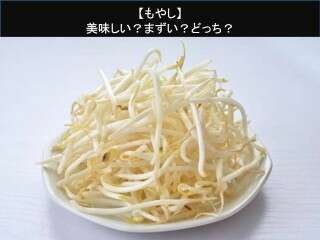 【もやし】美味しい？まずい？どっち？
