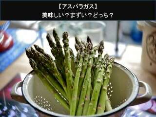 【アスパラガス】美味しい？まずい？どっち？