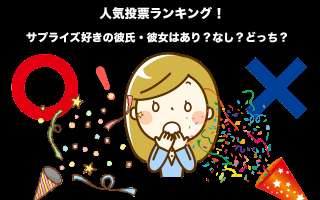 サプライズ好きの彼氏・彼女はあり？なし？どっち？