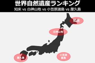 【世界自然遺産ランキング】知床 vs 白神山地 vs 小笠原諸島 vs 屋久島