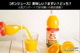 【ポンジュース】美味しい？まずい？どっち？人気アンケートで好き嫌いの割合調査！