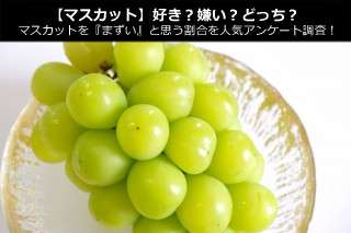 【マスカット】好き？嫌い？どっち？マスカットを『まずい』と思う割合を人気アンケート調査！