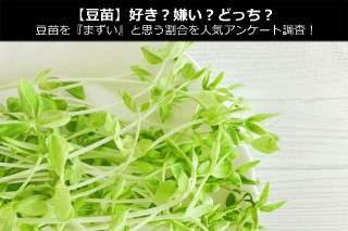 【豆苗】好き？嫌い？どっち？豆苗を『まずい』と思う割合を人気アンケート調査！